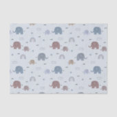 Mama & Baby Elephant Pattern Gewebe Papier (Vorderseite)