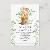 Mama & Baby Fox Babydusche Windeln Raffel Ticket Begleitkarte (Vorderseite)