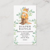 Mama & Baby Fox Babydusche Windeln Raffel Ticket Begleitkarte (Vorderseite)