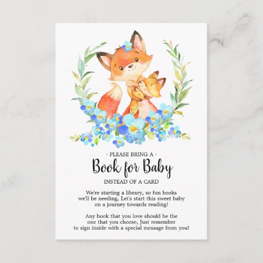 Mama & Baby Fox Duschbuch für Babykarte Begleitkarte (Vorderseite)