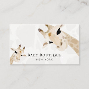 Mama & Baby Giraffe Baby Boutique Social Media Bus Visitenkarte