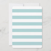 Mama & Baby Giraffe Blue Foto Geburtserklärung Einladung (Rückseite)