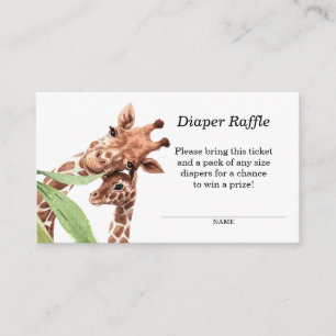 Mama & Baby Giraffe Diaper Begleitkarte