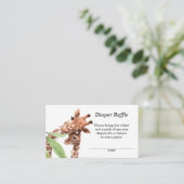 Mama & Baby Giraffe Diaper Raffle Begleitkarte (Stehend Vorderseite)