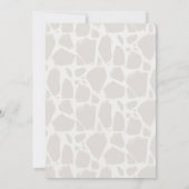Mama & Baby Giraffe Greige Drive-by Baby Dusche Einladung (Rückseite)