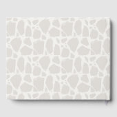 Mama & Baby Giraffe Greige Watercolor Gästebuch (Rückseite)