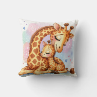 Mama & Baby Giraffe Kissen