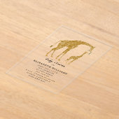 Mama & Baby Giraffe Neutral Baby Dusche Einladung (Ablage )