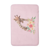 Mama & Baby Giraffe Niedliche Wasserfarbe Badematte (Vorderseite Vertikal)