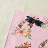 Mama & Baby Giraffe Pair Niedliches Aquarellmuster Strandtuch (Beispiel)