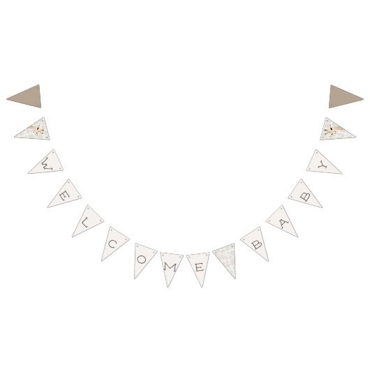 Mama & Baby Giraffe Wasserfarbe Begrüßungsjunges B Wimpelkette (Alle)