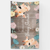Mama & Baby Giraffe Wood Floral Baby Dusche Willko Banner (Vertikal)