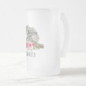 Mama & Baby Koala Bears Niedlich Watercolor Mattglas Bierglas (VorderseiteRechts)