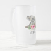Mama & Baby Koala Bears Niedlich Watercolor Mattglas Bierglas (Vorderseite Links)