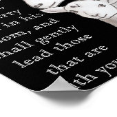 Mama & Baby Lamb Bio Quote Poster (Ecke)