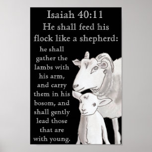 Mama & Baby Lamb Bio Quote Poster