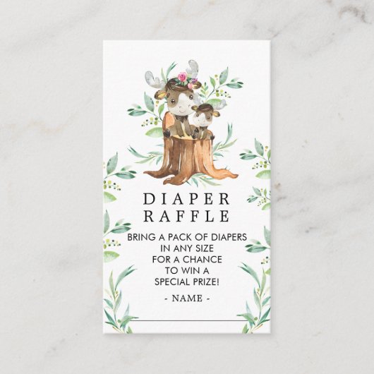 Mama & Baby Moose Baby Duschkabine Windelwaschmasc Begleitkarte (Vorderseite)