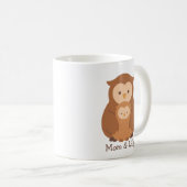 Mama & Baby Owl - Personalisierte Familie Kaffeetasse (VorderseiteRechts)