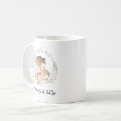 Mama & Baby Owl - Personalisierte Familie Kaffeetasse (Vorderseite Links)