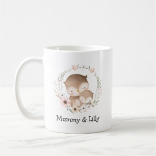 Mama & Baby Owl - Personalisierte Familie Kaffeetasse