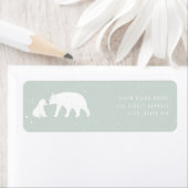 Mama Baby Polar Bear Blue Baby Dusche (Insitu)