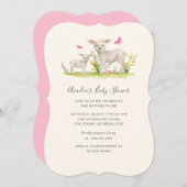 Mama Baby Sheep Sweet Baby Dusche Einladung (Vorne/Hinten)