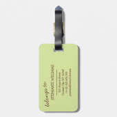 Mama & Baby Sloth Anpassbare Gepäckmarke Gepäckanhänger (Rückseite vertikal)