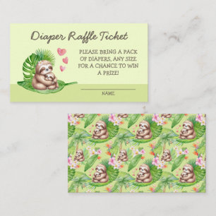 Mama & Baby Sloth Diaper Raffle Baby Duschkarte Begleitkarte