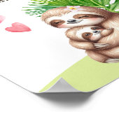 Mama & Baby Sloth Diaper Raffle Baby Shooter Poste Poster (Ecke)