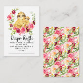 Mama & Baby Sloth Duschduschmaschine - Raffel Tick Begleitkarte (Vorne/Hinten)