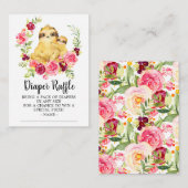 Mama & Baby Sloth Duschduschmaschine - Raffel Tick Begleitkarte (Vorne/Hinten)