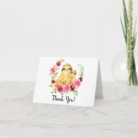 Mama & Baby Sloth Girls Dusche Vielen Dank