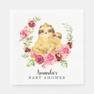 Mama & Baby Sloth Girls Duschpapier Napkins Serviette