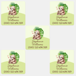 Mama & Baby Sloth - individuelle Kids Kleidungsmar Etiketten