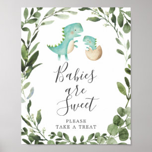 Mama BabyDinosaur Kinderdusche Babys sind süßes Ze Poster