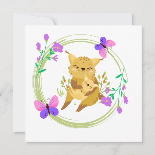 Mama-/Babylynx-/Wildkatzenkarte (Vorderseite)