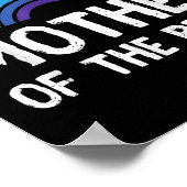 Mama Bachelorette Lesbian Wedd Poster (Ecke)