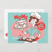 Mama Bäckerei Retro Muttertag Postkarte (Vorne/Hinten)
