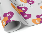 Mama Balloon hört glücklichen Muttertag Geschenkpapier (Rolleneckpunkt)
