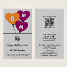 MAMA Balloons Mother's Day Promotions Voucher Card