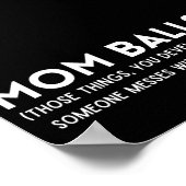 Mama Balls Funny Definition Poster (Ecke)