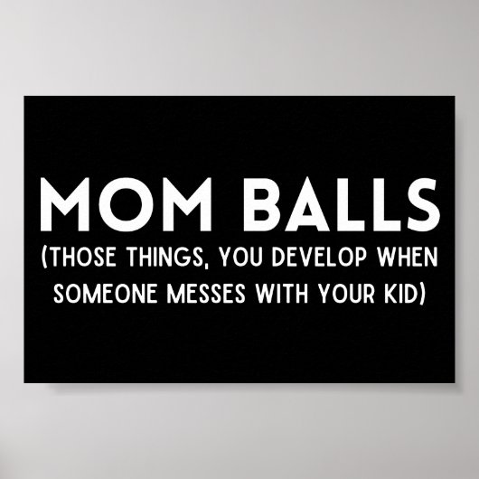 Mama Balls Funny Definition Poster (Vorne)