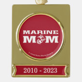 Mama Banner-Ornament Gold (Vorderseite)