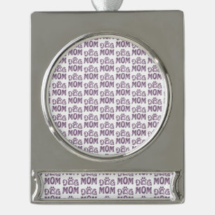 Mama Banner-Ornament Silber