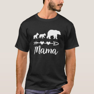 Mama Bär 2 Säuglinge Mutter von zwei Niedlichen Mü T-Shirt