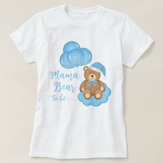 Mama-Bär als Baby-Dusche Niedlich Bären T - Shirt (Design vorne)