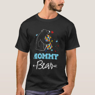 Mama Bär Autismus-Bewusstsein Mutter Puzzleteil T-Shirt