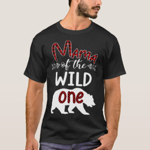 Mama-Bär der Wildnis ein Kariertes Geburtstagsgesc T-Shirt