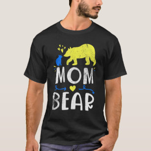 Mama Bär Familie passende Down-Syndrom-Bewusstsein T-Shirt