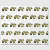 Mama-Bär - Farbe auswählen Geschenkpapier (Flach)